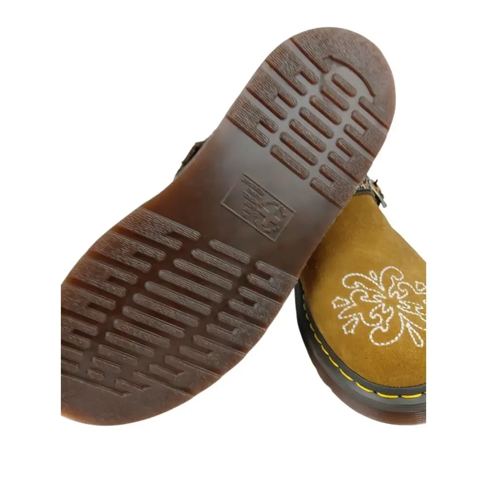 DR. MARTENS TAN SUEDE ISHAM WEB SLINBACK MULES SANDALS, MEN US 12/ EUR 46 ~NEW